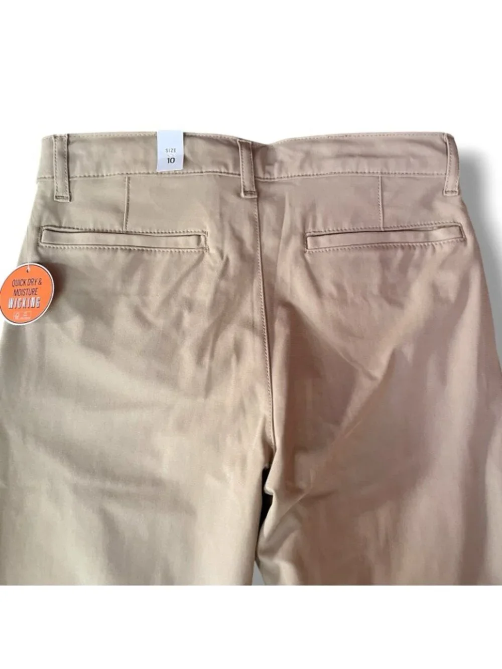 The Childrens Place Boys Performance Chino Pant Sz 10 Tan Quick Dry School